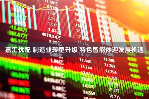 嘉汇优配 制造业转型升级 特色智能体迎发展机遇