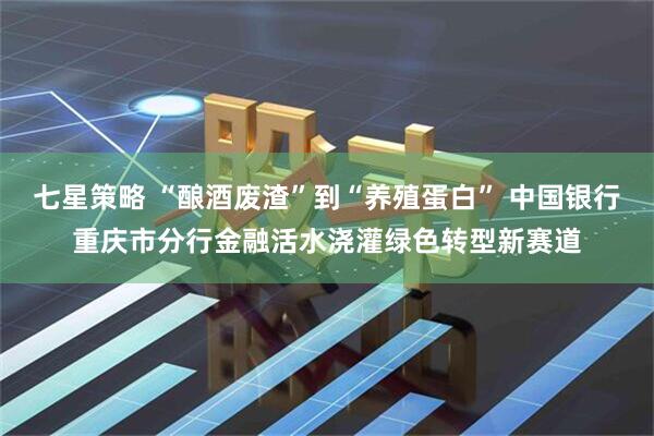 七星策略 “酿酒废渣”到“养殖蛋白” 中国银行重庆市分行金融活水浇灌绿色转型新赛道