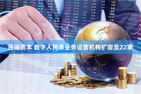 民间资本 数字人民币业务运营机构扩容至22家