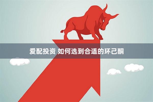 爱配投资 如何选到合适的环己酮