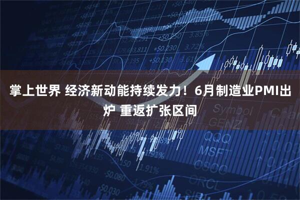 掌上世界 经济新动能持续发力！6月制造业PMI出炉 重返扩张区间