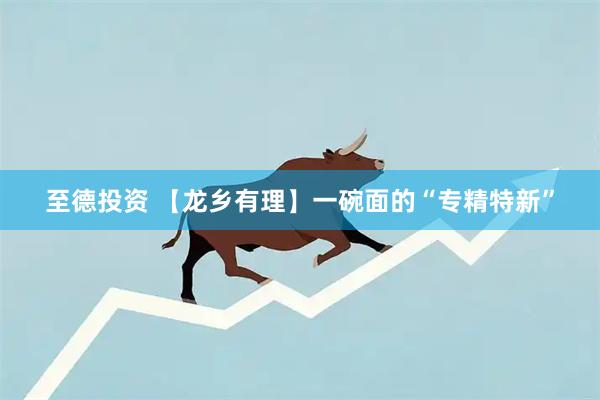 至德投资 【龙乡有理】一碗面的“专精特新”